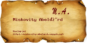 Miskovity Abelárd névjegykártya